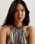 YALINA-Dresses-Halter neck Midi Dress With Tie Waist- Ted Baker Romania